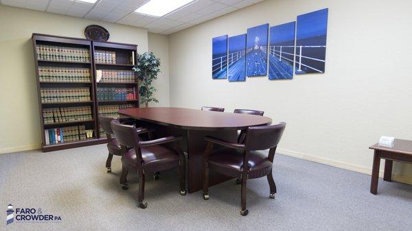 Our conference room.  We offer free initial consultations for bankruptcy and foreclosure defense.