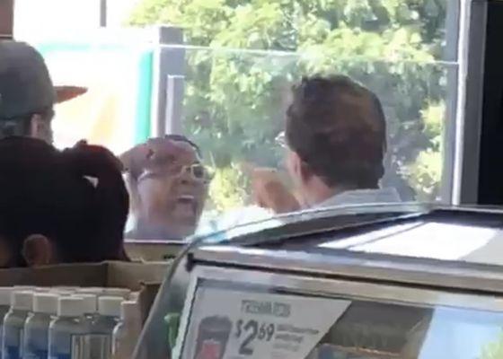 Chester/racist Store owner telling the lady racist remarks thru the window