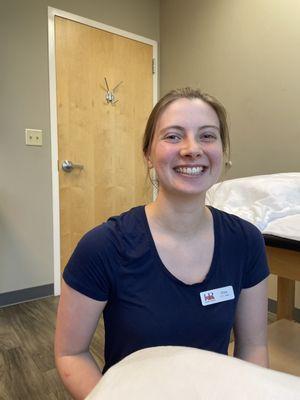 This is Olivia!  She is a physical therapy tech and so much more.  She is full of life with an award-winning smile.