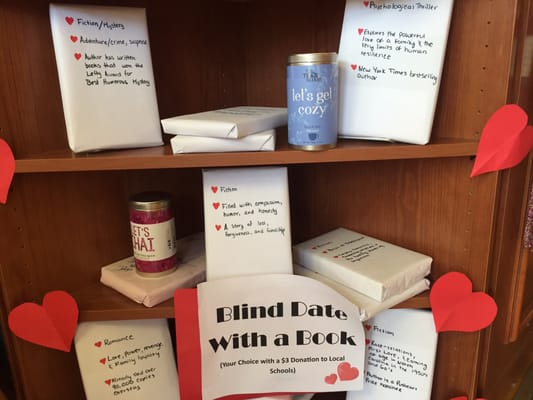 Valentine's Day is a great time to go on a blind date with a book at booktown.