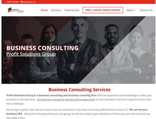 A business consulting firm's website we built.