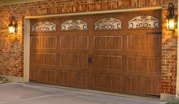 Custom wooden door with detail