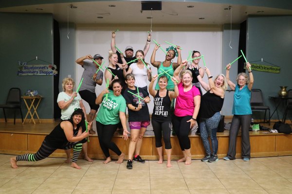 Silly Face! Cardio group fitness class inspired by drumming (POUND)