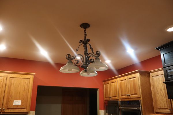 Beautiful fixture over kitchen island counter