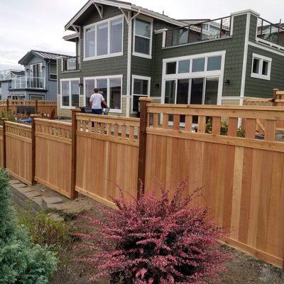 A stepped fence at the right height can an amazing addition to a beautiful home