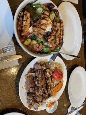 Greek salad & combo platter