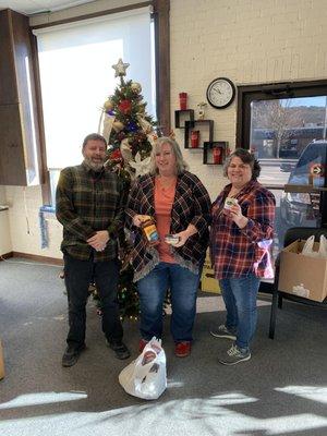 Cota employees help the community with Fight Hunger - Flannel Friday event.