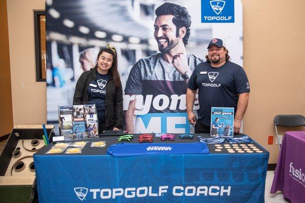 Topgolf booth at the DFW Camp Expo