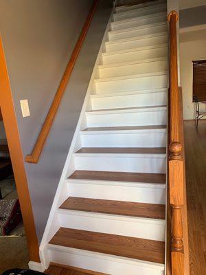 Install laminate step and painting