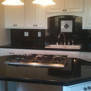 Granite Tile Counter & Backsplash.