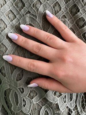 Lavender Ombre, Pointy Almond Shape