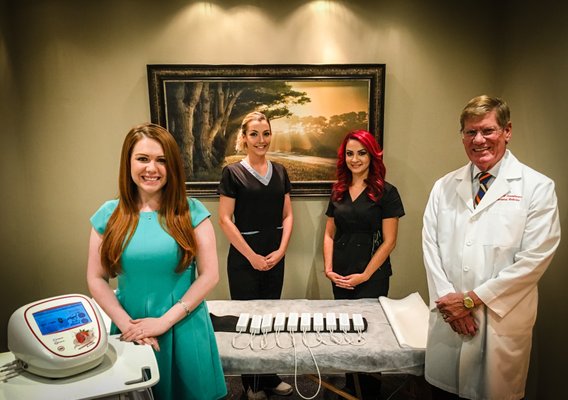 The Laser Lipo Program Mgr Maggie Corl, along with Head Allentown Technician Marissa Duignam, former technician Jeanette & Dr. Strowhouer