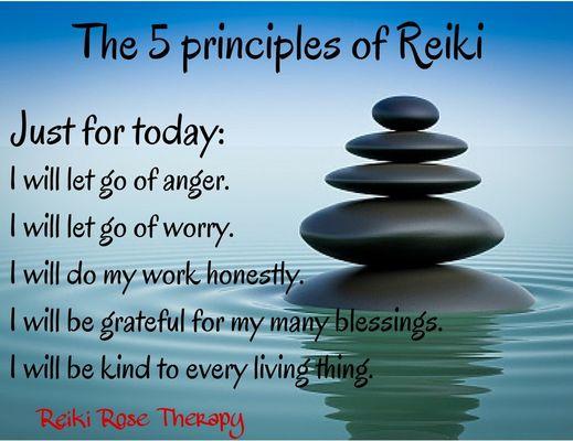 5 Reiki Precepts to live by. ~Namaste