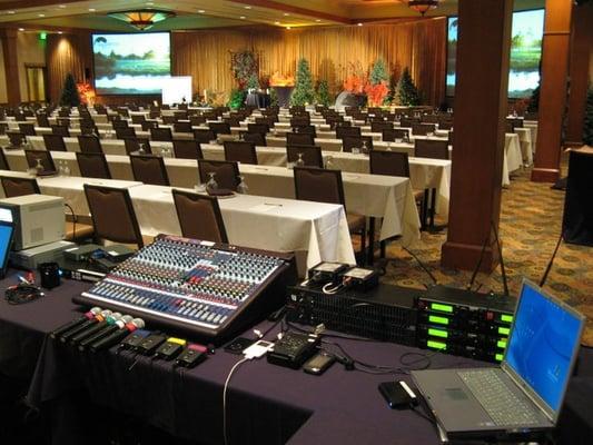 We do world class location recording and sound work for corporate events