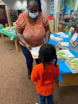 Book donation at local elementary school in Oakland Park, FL.