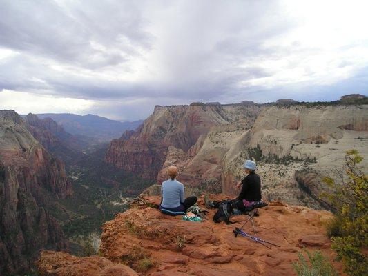 Sitting in council in redrock country