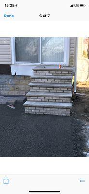 Passaic County front steps installation