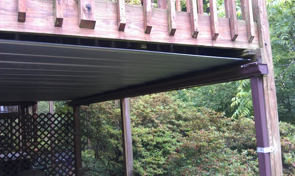 Turn your elevated deck into a rain free storage/patio underneath