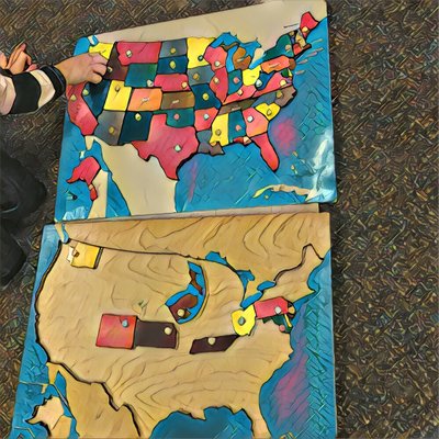 Montessori puzzle maps