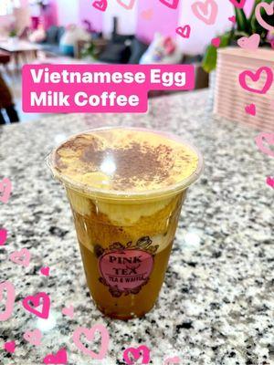 Vietnamese egg milk coffee