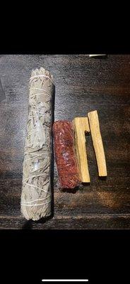 Sage  Dragon blood sage and Palo sticks