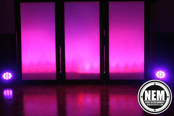 Custom LED DJ Facade - Standard at most events.