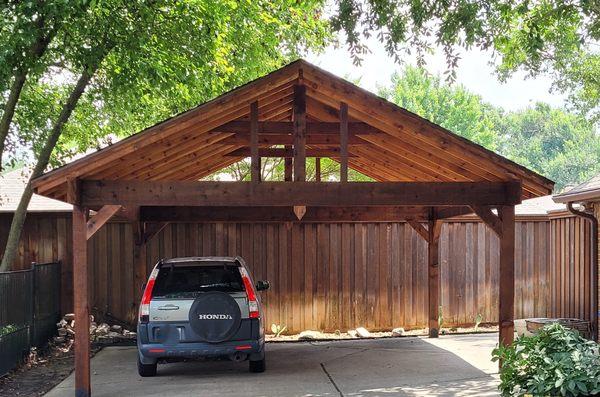 Custom built carport