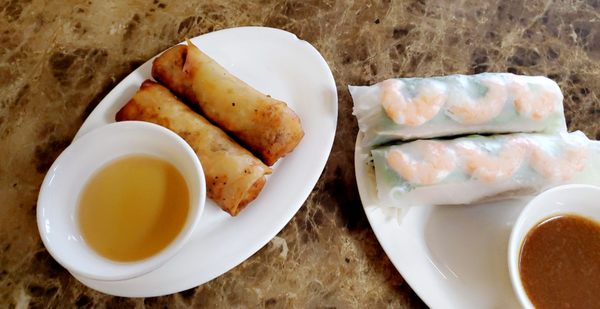 Egg rolls and spring rolls