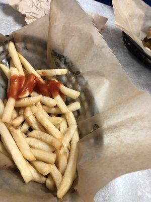 French fries, great hamburger and brats. Good food, good friends and friendly faces.