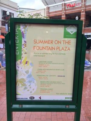 Summer activities at Fountain Plaza