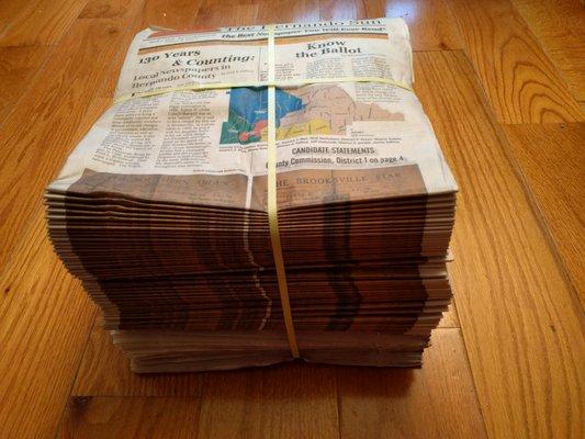 Stack of the Hernando Sun Newspaper