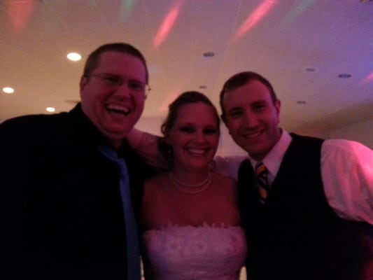 DJ Jarrod with a happy couple.