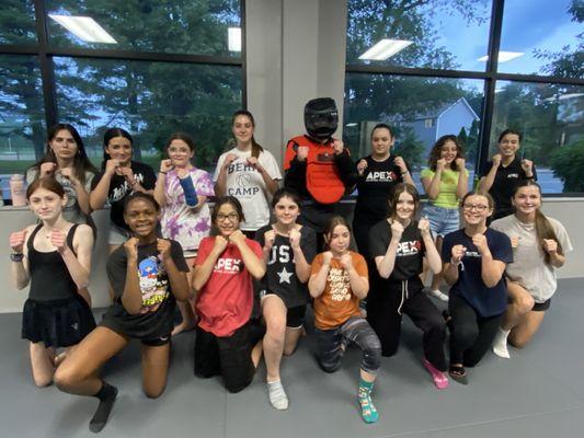 Amazing teen girl seminar! We got to test our techniques out on one of our instructors.