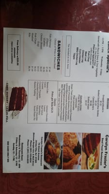 Lunch menu and restaurant info