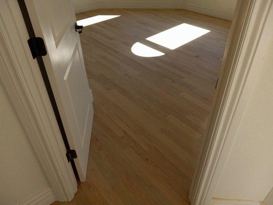 Red Oak Floors before finish is applied