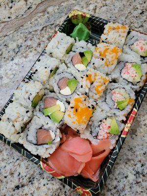 $6.95 Philly & $5.95 California maki rolls