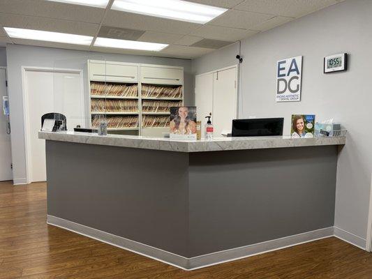 Encino Aesthetic Dental Group. Front counter.