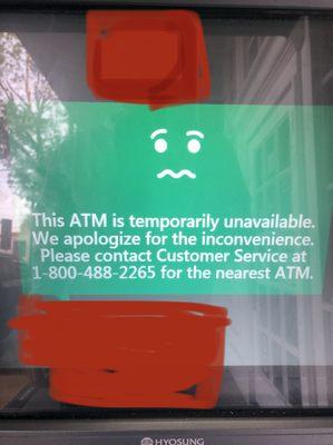 Good luck going to this bank before work. ATM in the morning is usually down. I do my business elsewhere now.