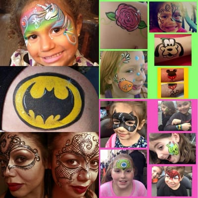 We offer Face Painting, UV Face Painting, Glitter Tattoos, Balloon Animals, Magicians and more! CALL NOW!!