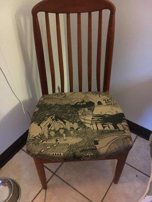 The foam for this chair was purchased from Debbie