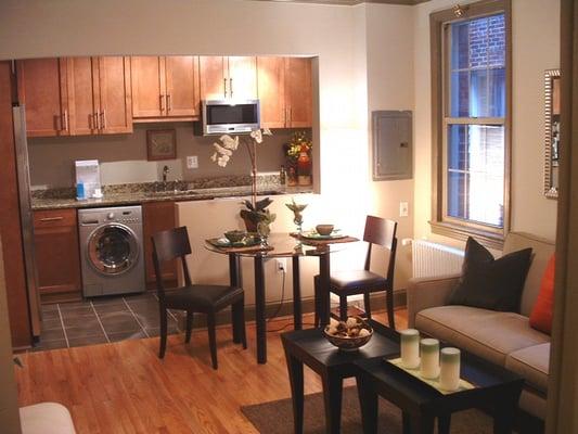 Newly designed open kitchens at Euclid