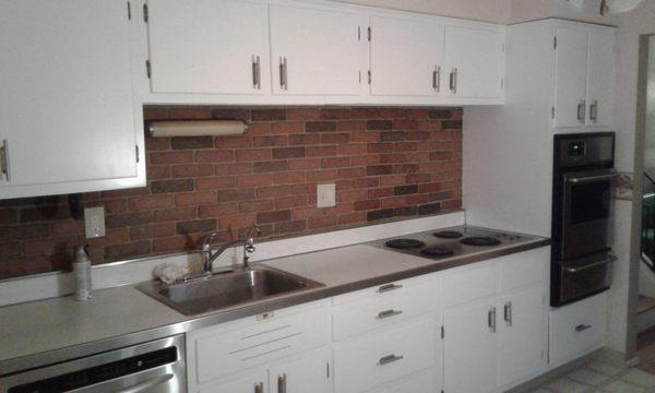 Maple Cabinets Painted White
 AFTER