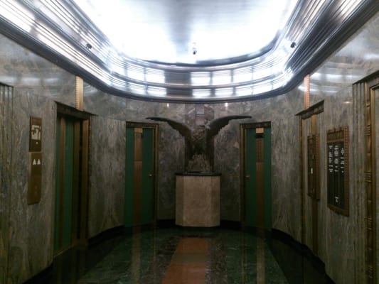 Los Angeles Times foyerart deco elevator foyer