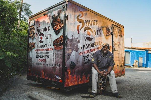 On-site BBQ catering truck from SmokeDatt Barbecue