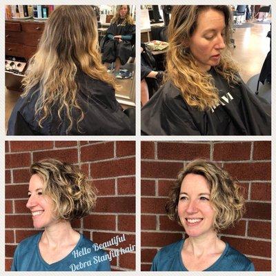 Makeover haircut and highlights