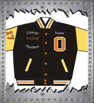 Orange  High School Letter Jackets customer for each student.