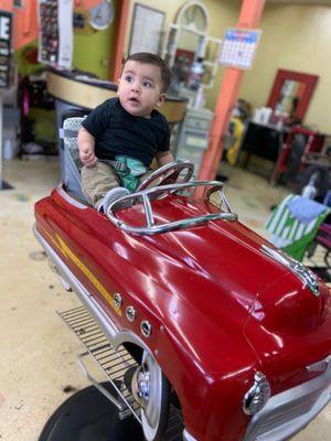 Hair cut all done for Noah's 1st Haircut