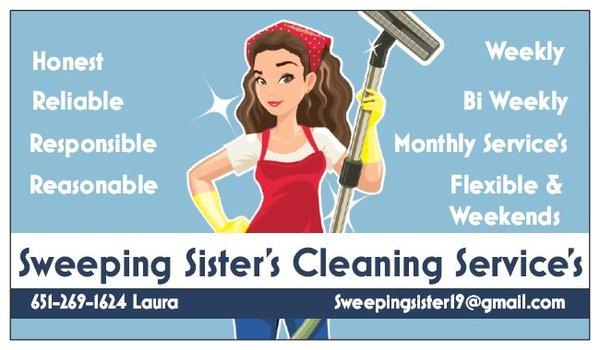 Sweeping sister's cleaning services