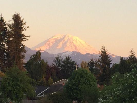 View from my friends new home..Beautiful Mt. Rainier..