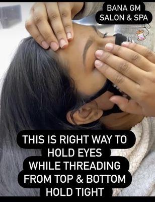 Eyebrow threading